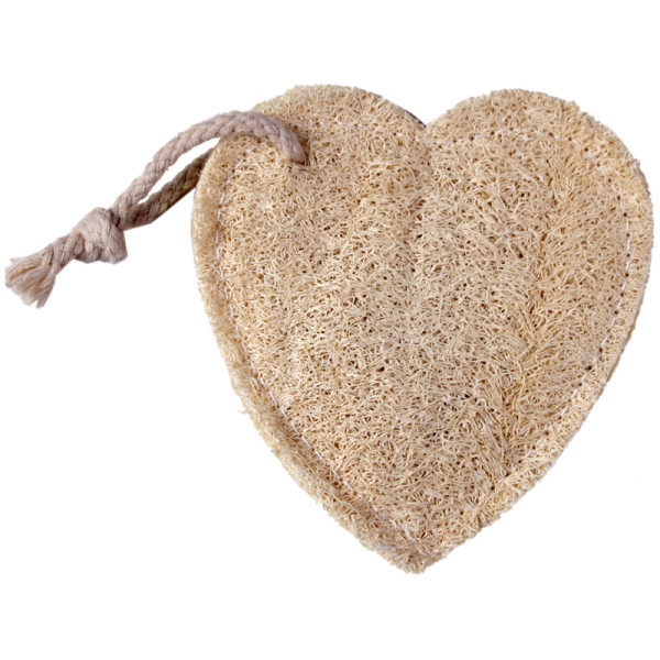 Natural Loofah Heart